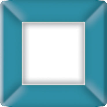 Classic Linen On Ice Blue - Square Paper Dinner Plate