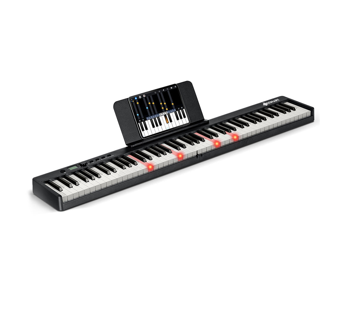 88-Key Folding Electric Lighted Piano Full-Size Portable Keyboard MIDI