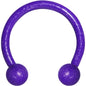 16G 3/8 Purple Stainless Steel Horseshoe Circular Barbell