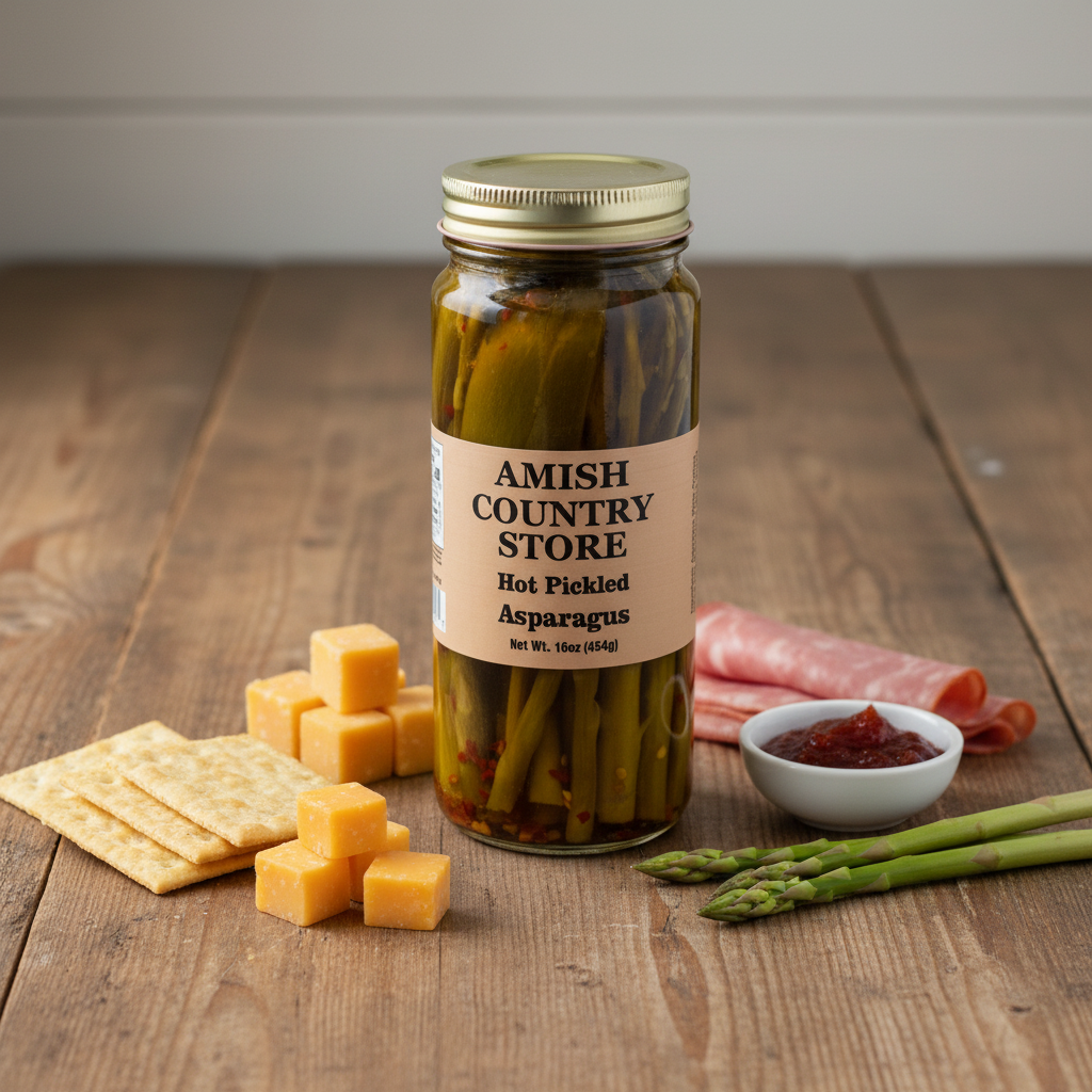 Old-Fashioned Hot Pickled Asparagus (16oz) | Amish Country Store