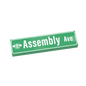 Assembly Ave Street Sign - Custom Printed 1x4 Tile - Made with LEGO® Parts
