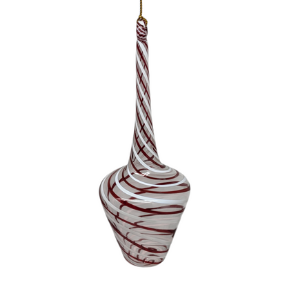 Egyptian Glass Long-Neck Spiral Vase Ornament