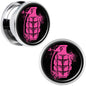 Pink Grenade Steel Screw Fit Plug Set 5/8
