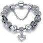 Austrian Crystal Heart Charm Bracelet