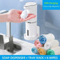 Automatic Foam Soap Dispensers Bathroom Smart Washing Hand Machine With USB Charging White High Quality Material  Automatic Touchless Soap Dispenser Rechargeable Foaming Soap Dispense With Adjustable Volume Suitable For Bathroom Office Hotel