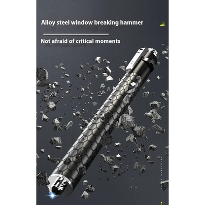 Automatic Spring Silver Self-Defense Baton