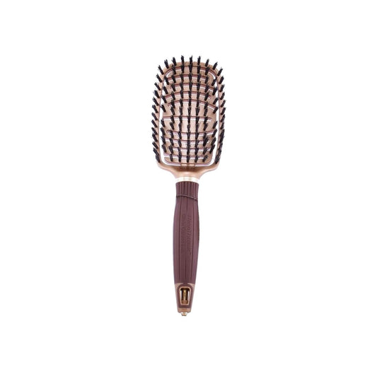 Olivia Garden NanoThermic FlexBoar Hair Brush - Advanced Styling Tool for Healthy Hair