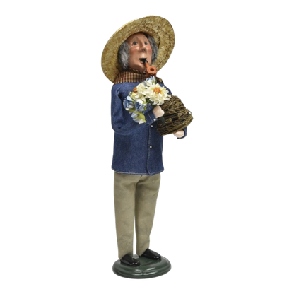 Gardening Man with Pipe