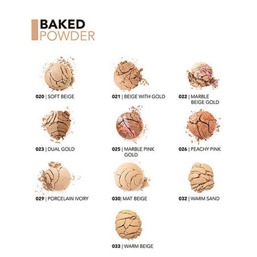 Flormar Baked Powder 030 Mat Beige - Long Lasting Matte Finish Makeup with Vitamin E