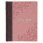 KJV Holy Bible, Note-Taking Bible, Faux Leather Hardcover - King James Version, Brown/Pink - Leather