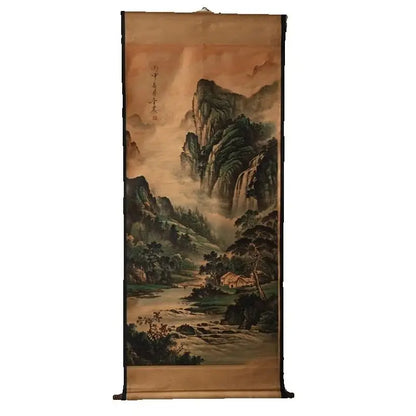 Chinese Landscape Scroll – Jin Nong Style Hanging Painting