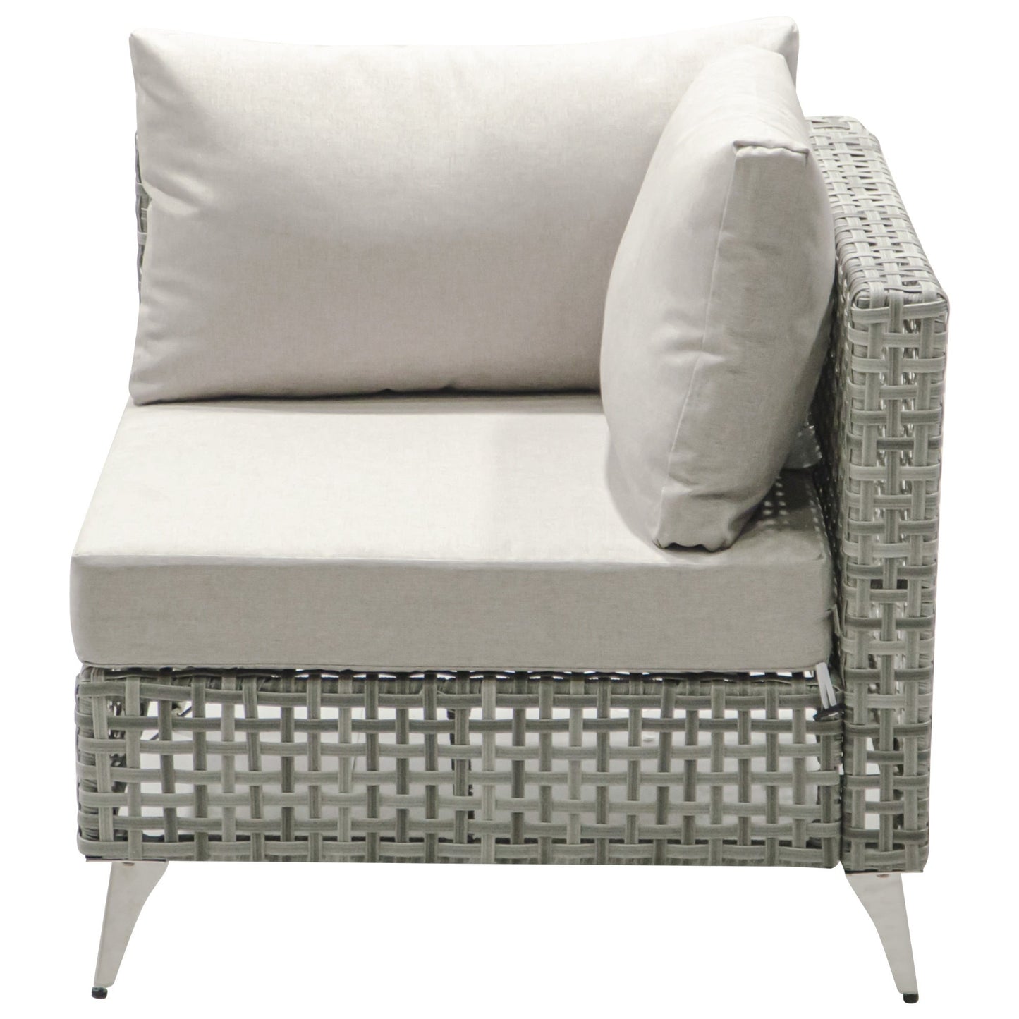 Outdoor Patio Set with Fire Pit Table Rattan Gray 8 Piece 60000 BTU