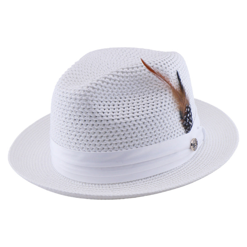 Spring Summer New Arrival Mens And Womens Seaside Beach Holiday Flat-Brim Straw Hat
