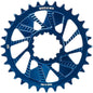 Wheels Manufacturing Direct Mount Chainring - 32t SRAM 3-Bolt Direct Mount 3mm Offset T-Type Chain Compatible Blue
