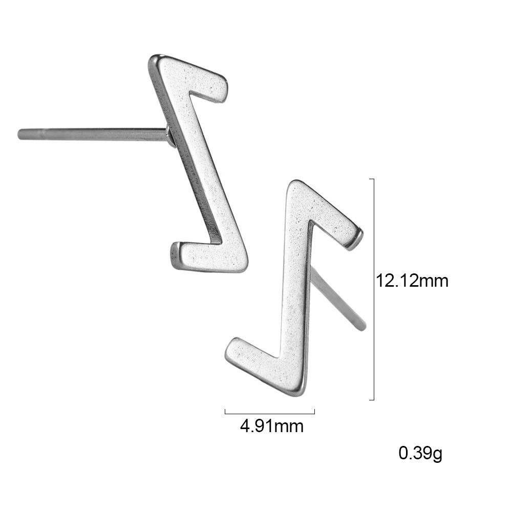 Nordic Rune Letter Earrings Made Of Stainless Steel