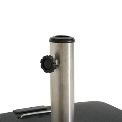 Patio Umbrella Base Square Concrete Resin Black 114 LB 22x22x14 In