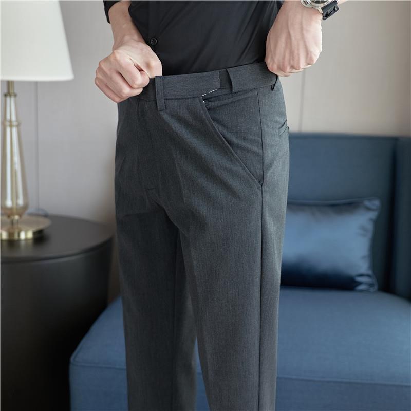 SpringSummer New Arrival Light-Luxury, Wrinkle-Resistant, Stretch-Waist Casual Suit Trousers For Men