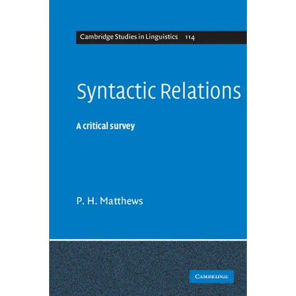 Syntactic Relations - Paperback