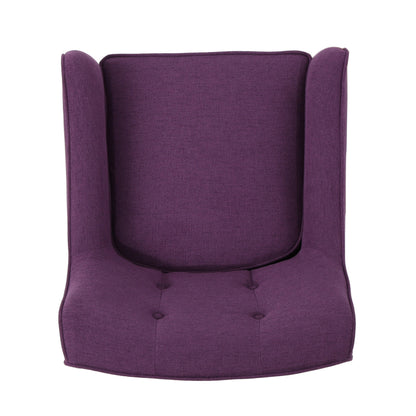Accent Chair Mid-Century Tufted Purple Fabric 25x30x31
