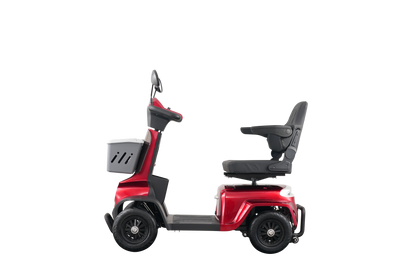 Mobility Scooter 4-Wheel Heavy Duty Red 300 LB 37 Mile Range USB 350W