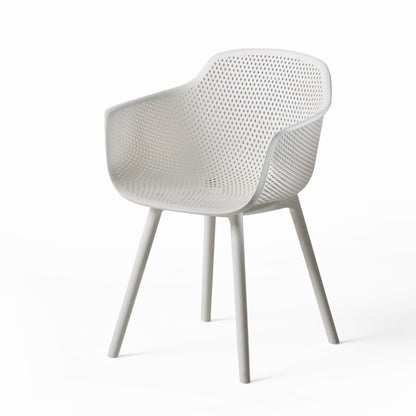 Accent Chair Minimalist White Polypropylene Diamond 24