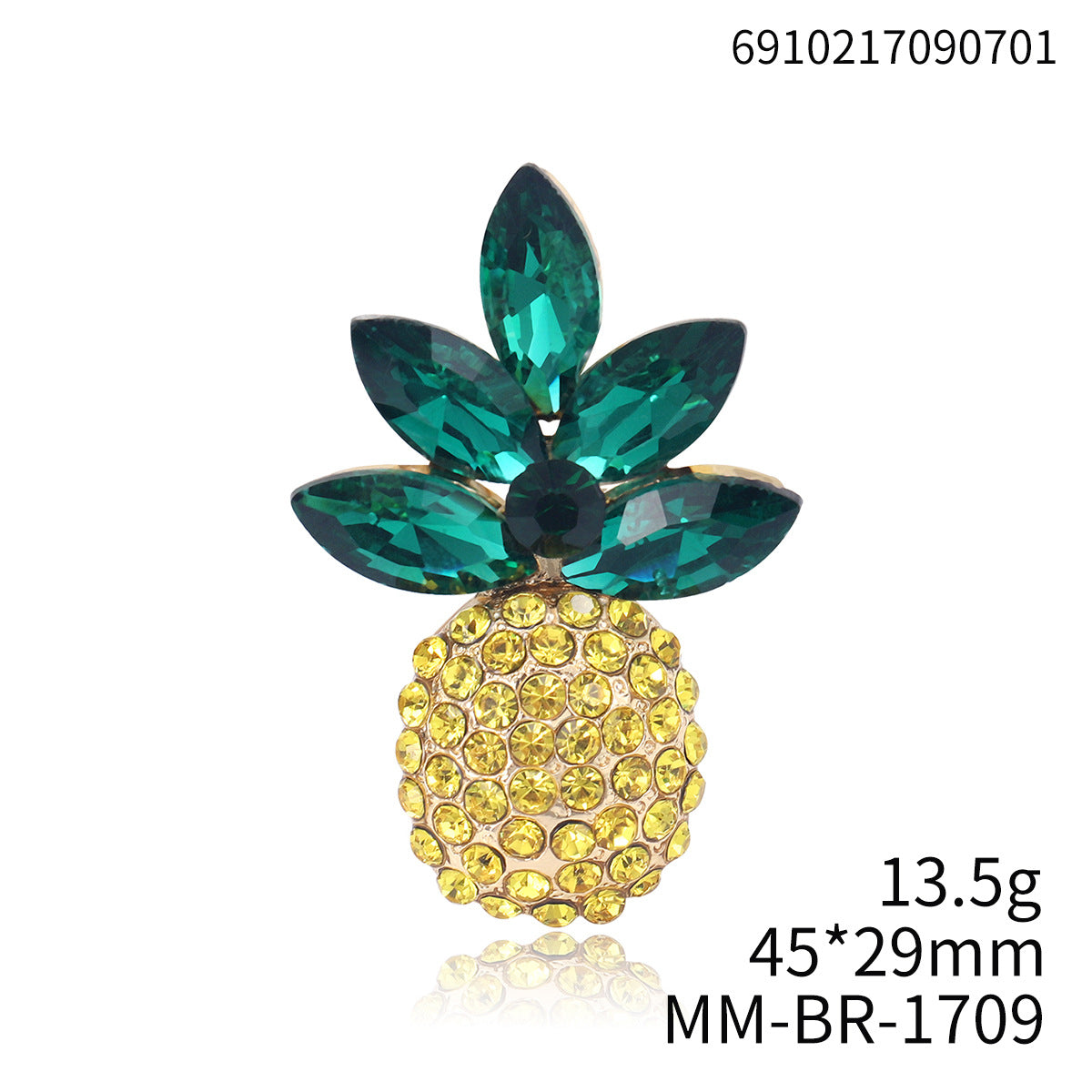 New Arrival Fresh And Elegant Alloy Rhinestone Pineapple Brooch