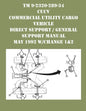 TM 9-2320-289-34 CUCV Commercial Utility Cargo Vehicle Direct Support / General Support Manual May 1992 w/Change 1&2 - Paperback