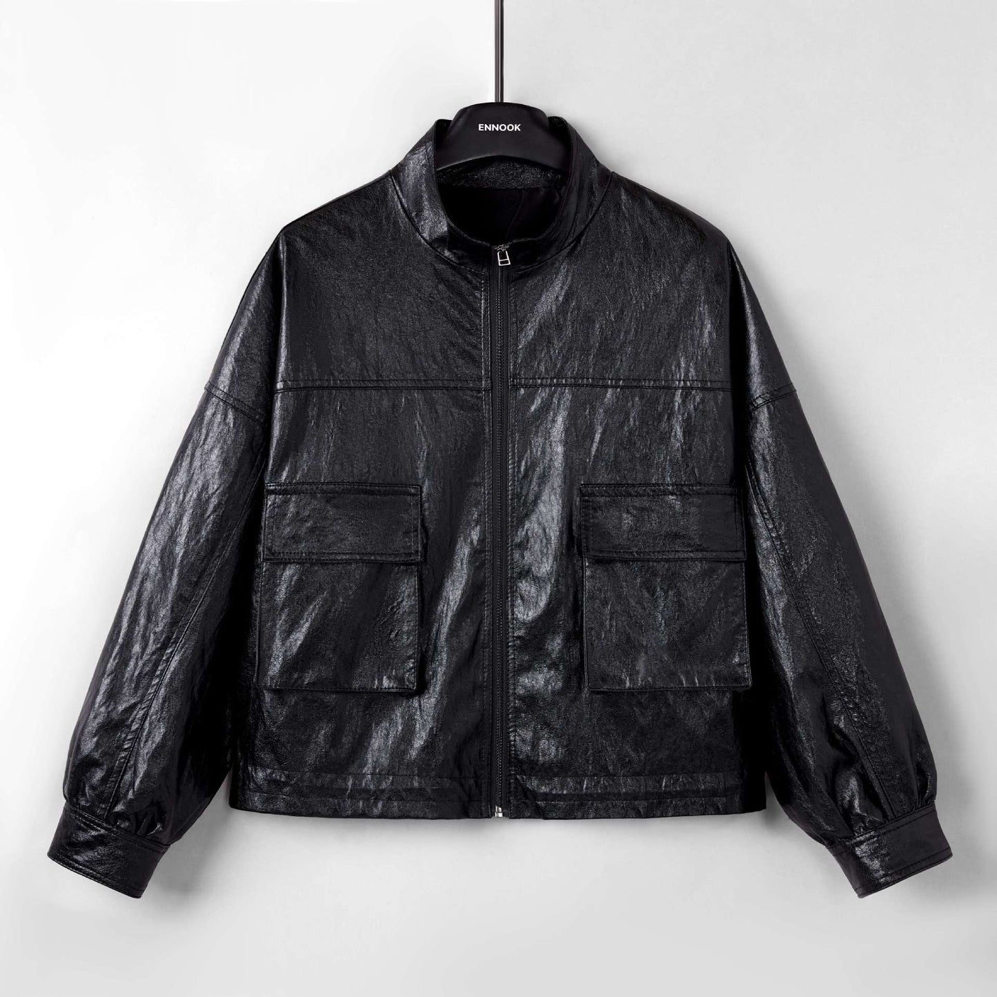 Women's Leather Top Loose All-matching European And American Style Short Coat