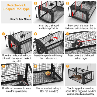 2-Pack Humane Live Mouse & Rat Trap Cage