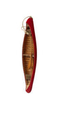 Resin Canoe & Oars Christmas Tree Ornament - Red
