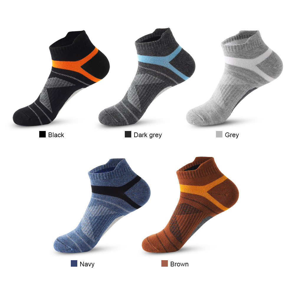 Short Cotton Socks Sweat-absorbent And Odor-resistant Mens Running Sport Socks