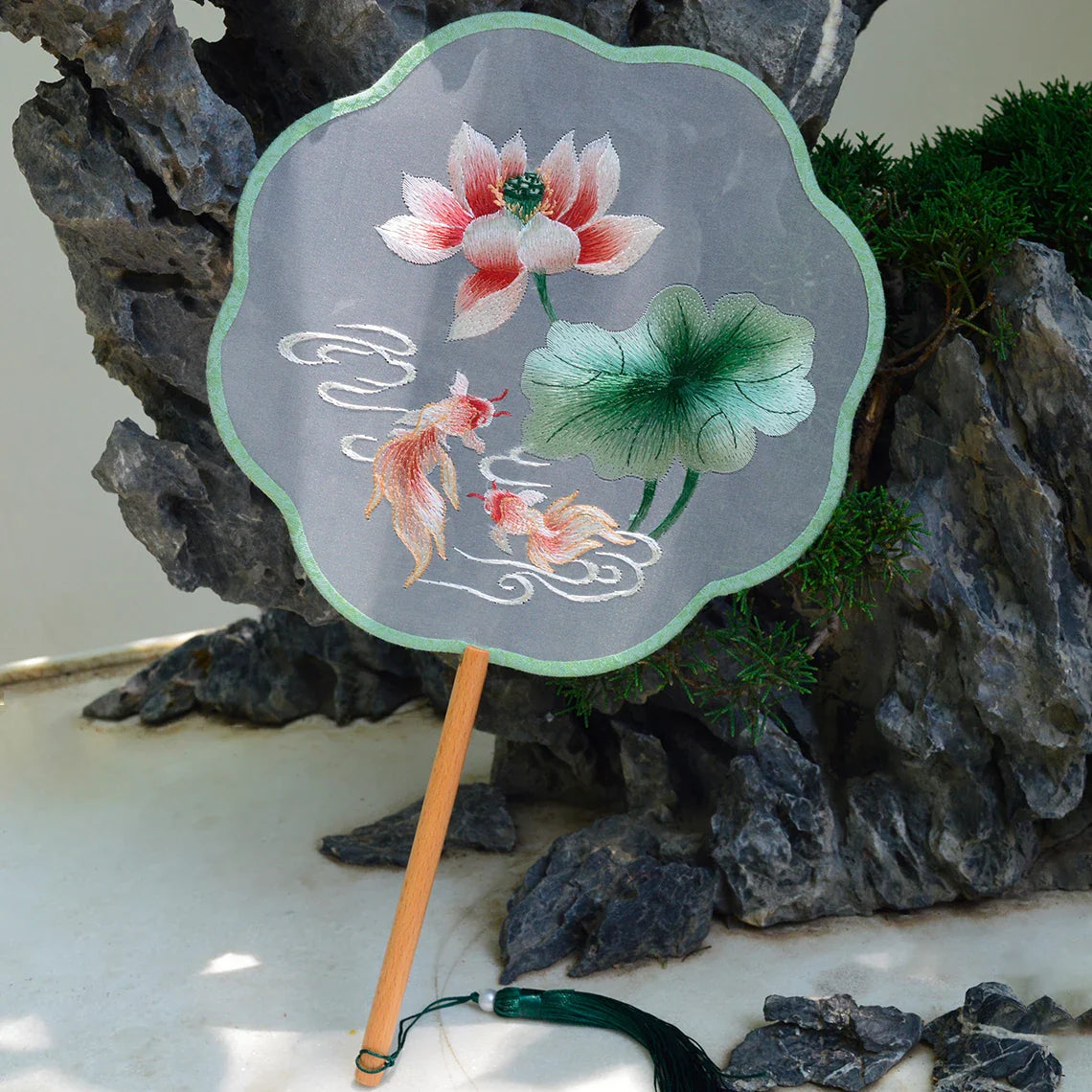 New Chinese Style Dance Fan Suzhou Embroidery Round Fan Traditional Hanfu  Dance Classic Fan 2025 New Model