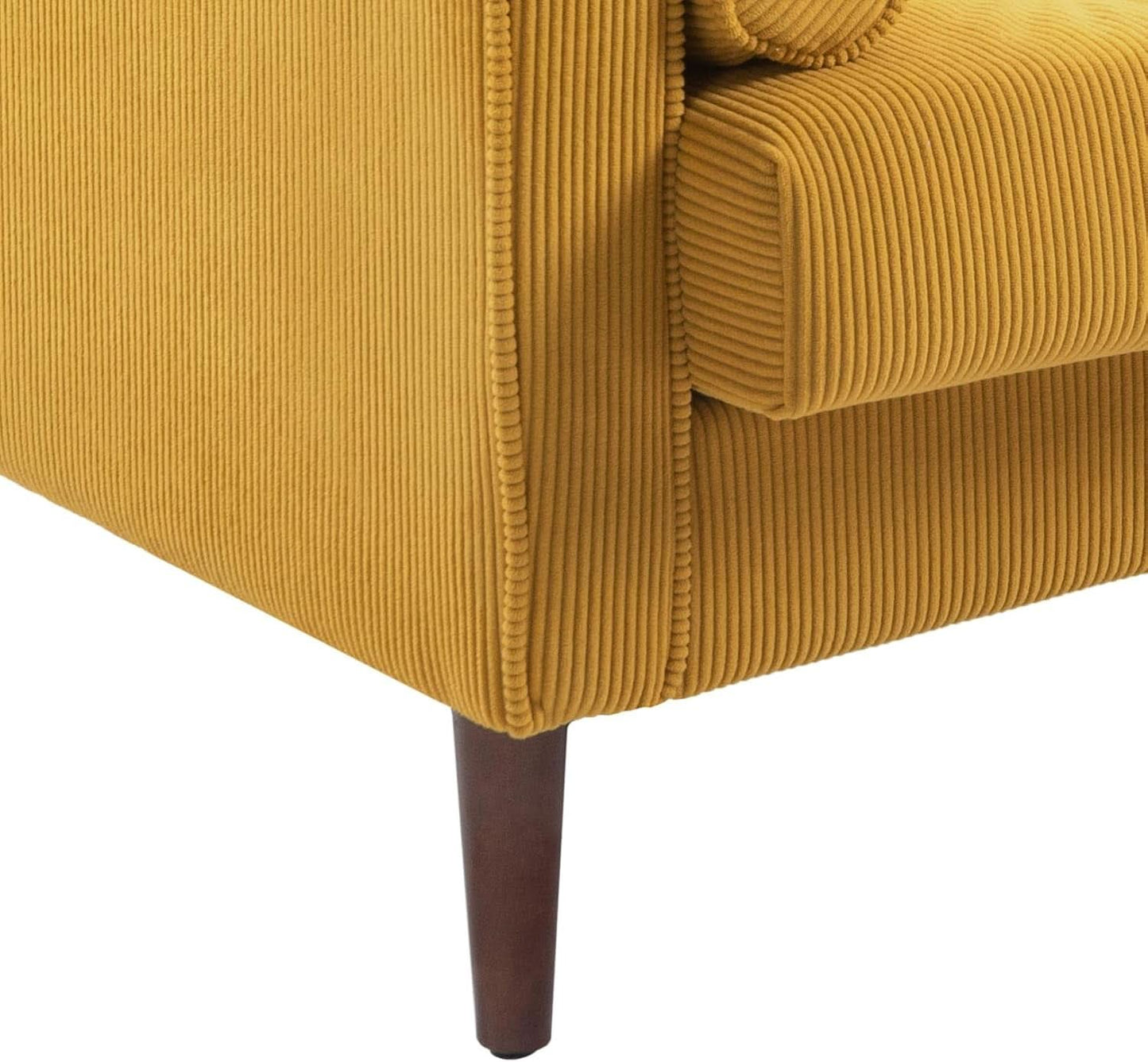 Mid Century Modern Oversized Corduroy Accent Chair