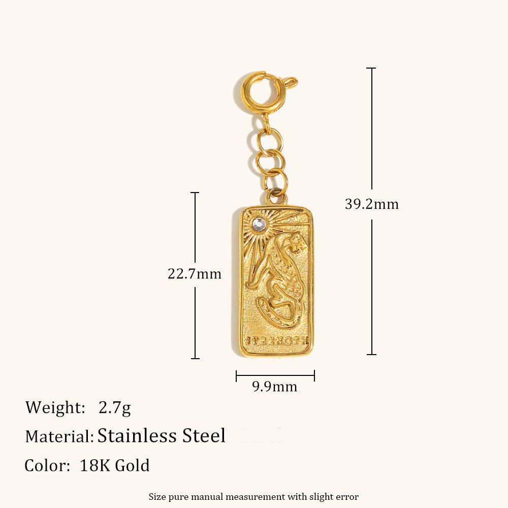 European And American Cross-border Spring-ring Pendant Stainless Steel Plated