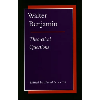 Walter Benjamin: Theoretical Questions - Paperback