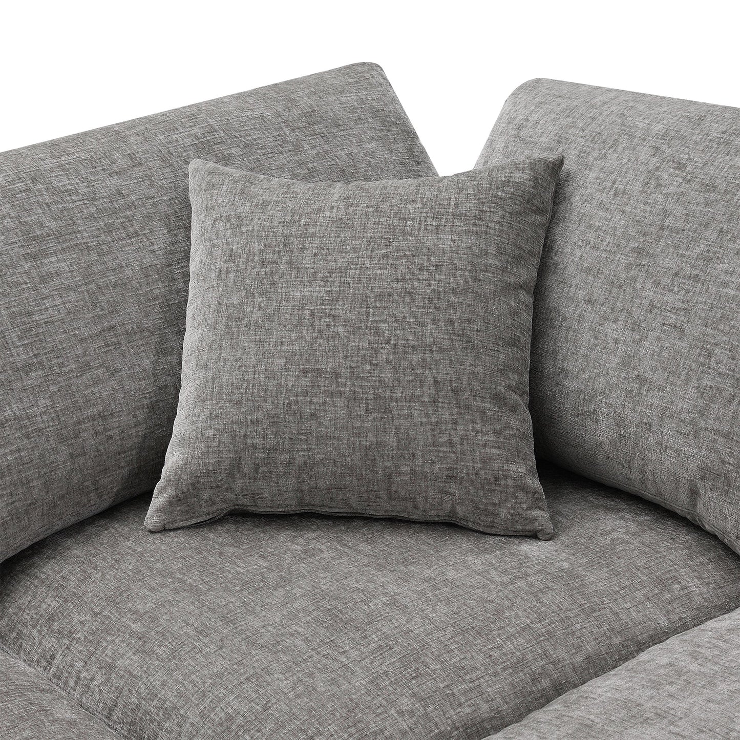 6-Seat U-Shape Modular Sofa with Ottoman, 130