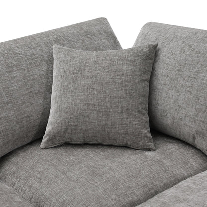 6-Seat U-Shape Modular Sofa with Ottoman, 130