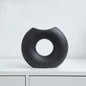 Nordic Style Simple Ceramic Vase Semicircle Creative Flower Device
