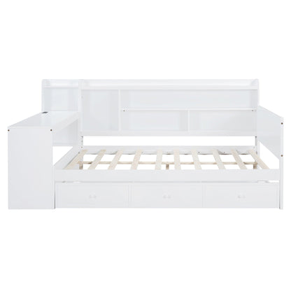 Daybed With 3 Drawers USB Ports And Desk