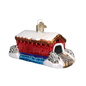 Covered Bridge Glass Blown Ornament