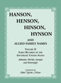 Hanson, Henson, Hinson, Hynson, and Allied Family Names, Volume 2: Early Records of the Southeast United States - Paperback