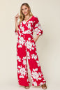 Printed Tie-Back Wide-Leg Jumpsuit