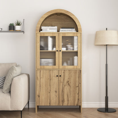 Modern Tech Inspired Dome Cabinet With LED Lighting