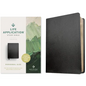 NLT Life Application Study Bible, Third Edition, Personal Size (Bonded Leather, Black, Red Letter) - Bonded Leather