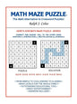 Math Maze Puzzle: The Math Alternative to Crossword Puzzle! - Paperback