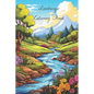 Lanscape Coloring Book for Adults with fields, mountains, ocean, flowers, forests and cozy houses - Paperback