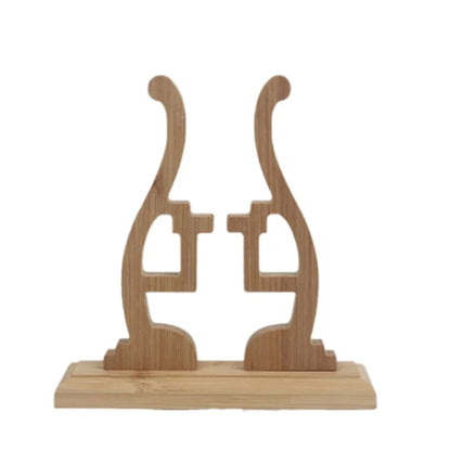 Chinese Bamboo Round Fan Display Holder for Home Decor
