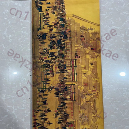 Xu Yang–Style “Five Star Joint Pearl – Sun & Moon” Chinese Long Scroll