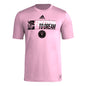 adidas Mens Size CF Short Sleeve Pre-Game T-Shirt True Pink/Club Inter De Futbol Miami XX-Large Tall