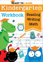 Ready to Learn: Kindergarten Workbook: Addition, Subtraction, Sight Words, Letter Sounds, and Letter Tracing - Paperback
